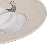 ホワイトカボチャ水彩アートパターン カッティングボード (角)