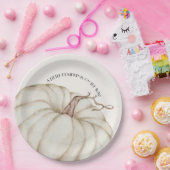 ホワイトカボチャ男女兼用の赤ちゃんシャワー ペーパープレート (パーティー)