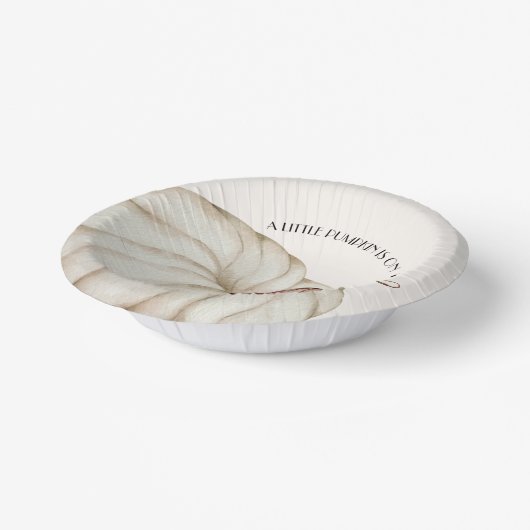 ホワイトカボチャ男女兼用の赤ちゃんシャワー ペーパーボウル (傾斜あり)