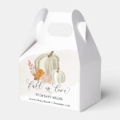 ホワイトカボチャ秋インラブベビーシャワーカスタマイズ フェイバーボックス (正面サイド)