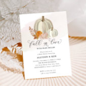 ホワイトカボチャ秋インラブベビーシャワー招待状 招待状