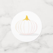 ホワイトカボチャ秋ツインズベビーシャワー紙吹雪 コンフェッティ (スモール正面)