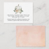 ホワイトカボチャ秋テーマブックリクエスト エンクロージャーカード (正面/裏面)