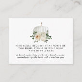 ホワイトカボチャ秋テーマブックリクエスト エンクロージャーカード (正面)