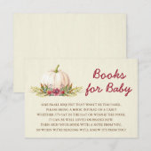 ホワイトカボチャ秋フローラブックベビーインサート エンクロージャーカード (正面/裏面)