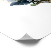 ホワイトカボチャ秋ブライダルシャワー歓迎 ポスター (角)