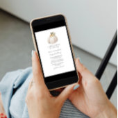 ホワイトカボチャ秋ベビーシャワー招待状 招待状