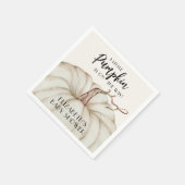 ホワイトカボチャ秋ベビーシャワー スタンダードカクテルナプキン (角)