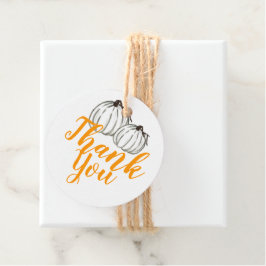 ホワイトカボチャ秋感謝していユーメッセージカード フェイバータグ