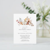 ホワイトカボチャ秋花21歳パーティー インビテーションポストカード (スタンド正面)