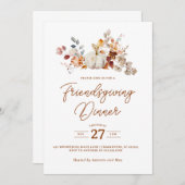 ホワイトカボチャ紅葉フレンドリディナー 招待状 (正面/裏面)