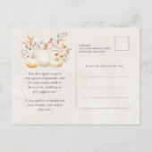 ホワイトカボチャ紅葉70thバースデーパーティー インビテーションポストカード (裏面)