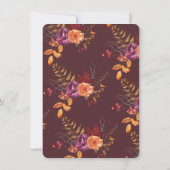 ホワイトカボチャ素朴ウッドドアフレンドリーパーティー 招待状 (裏面)