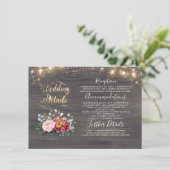 ホワイトカボチャ素朴ンカントリーウェディング詳細 エンクロージャーカード (スタンド正面)