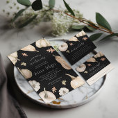 ホワイトカボチャ素朴ン秋ベビーシャワー 招待状