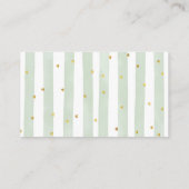 ホワイトカボチャ緑フローラおむつラッフルカード エンクロージャーカード (裏面)