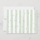 ホワイトカボチャ緑フローラベビーシャワー サンキューカード (裏面)