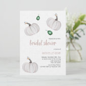 ホワイトカボチャ花嫁ウォーターカラーハンド絵を描 招待状 (スタンド正面)