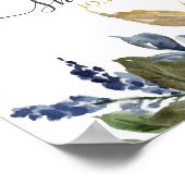 ホワイトカボチャ赤ちゃんシャワー歓迎の看板ポスター ポスター (角)