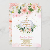 ホワイトカボチャ赤ちゃんシャワー 招待状 (正面/裏面)