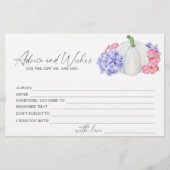 ホワイトカボチャ – アドバイスとウィッシュブライダルシャワー 便箋 (正面)