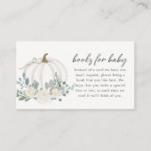 ホワイトカボチャ |ブックリクエスト赤ちゃんシャワー エンクロージャーカード (正面)