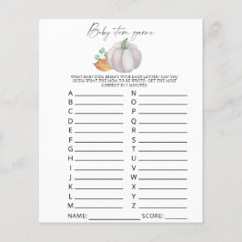 ホワイトカボチャ – ベビーアイテムのゲーム。赤ちゃんシャワーゲーム