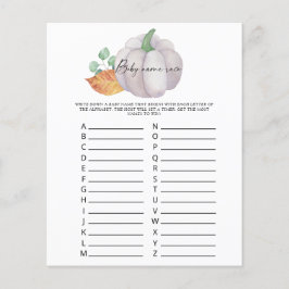 ホワイトカボチャ – ベビー名レースゲーム