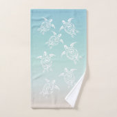 ホワイトカメビーチをテーマにした バスタオルセット (ハンドタオル)