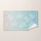 ホワイトカメビーチをテーマにした バスタオルセット (ハンドタオル)