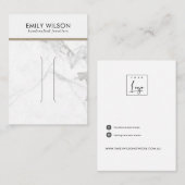 ホワイトカラカッタマルベテテクチュラースクリップディスプレイカード 名刺 (正面/裏面)