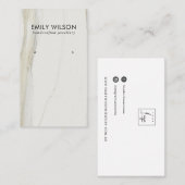 ホワイトカラカッタ大理石テクスチャスタッドイヤリングディスプレイ 名刺 (正面/裏面)