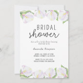 ホワイトカラフラワーズブライダルシャワー 招待状 (正面)