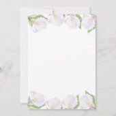 ホワイトカラフラワーズブライダルシャワー 招待状 (裏面)