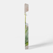 ホワイトカラユリフラワーアートフォンケース iPhoneケース (左側面)