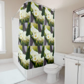 ホワイトカラユリ シャワーカーテン (インサイチュ)