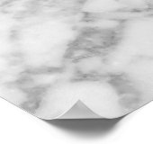 ホワイトカララマーブルクラシック金ゴールドパーソナライズされた ポスター (角)