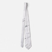 ホワイトカララマーブル結婚ズグルメンズ ネクタイ (裏面)