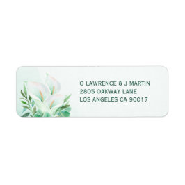 ホワイトカラリリエレガントフローラ水色 ラベル