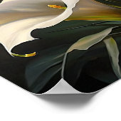 ホワイトカラリリリユリフラワーアートプリントポスター ポスター (角)