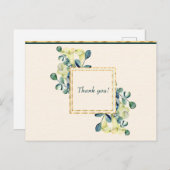 ホワイトカラリリーとユーカリありがとう ポストカード (正面/裏面)