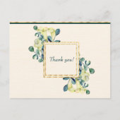 ホワイトカラリリーとユーカリありがとう ポストカード (正面)