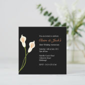ホワイトカラリリーアンビナージャーパーティー-ブラック 招待状 (スタンド正面)