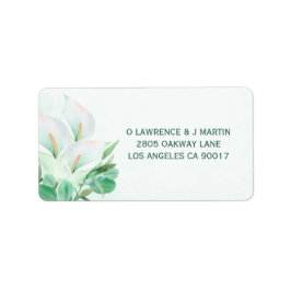 ホワイトカラリリーエレガントウォーターカラー ラベル