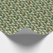 ホワイトカラリリーフローラギフトラッピング結婚ズ ラッピングペーパー (角)