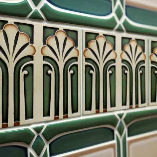 ホワイトカラリリー抽象芸術ミッドセンチュリースタイル タイル