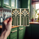 ホワイトカラリリー抽象芸術ミッドセンチュリースタイル タイル