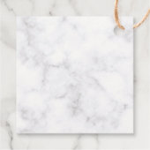 ホワイトカラリリー花模様サンキューサンキューメッセージカード フェイバータグ (裏面)