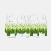 ホワイトカラリリー花模様結婚式の引き出物ボックス フェイバーボックス (折り畳みなし)