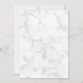 ホワイトカラリリー花模様結婚式招待状 セーブザデート (裏面)